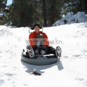 Professional factory PVC inflatable entertainment Reinforced Inner Bottom Snow Tube with handles