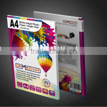 best quality a4 Matte inkjet printing paper Premium matte inkjet photo paper 108gr 128gr