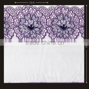 POLYESTER LARGE FLORAL EMBROIDERY LACE