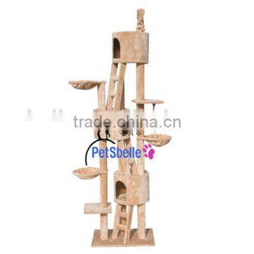 Plush pet products cat tree with houses