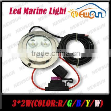 1pcs 6w outdoor lights 12v underwater led marine lights stainless steel IP68 yacht boat underwater light led lamps
