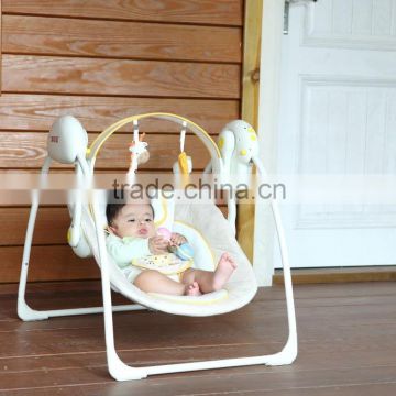 Plastic Electric Swinging baby crib with mosquito net