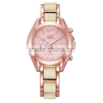high quality women's IP rose gold watch bezel japan movement lady calssic watch