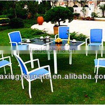 Sling outdoor furniture dining set