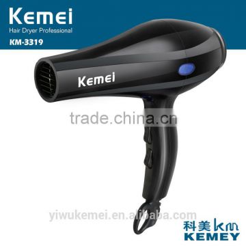 2015 hot sale kemei km 3319 1200w salon Professional hair dryer