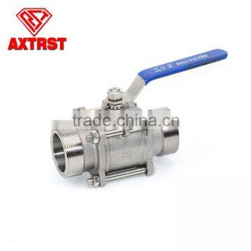 Superior quality three piece M/M thread floating ball valve