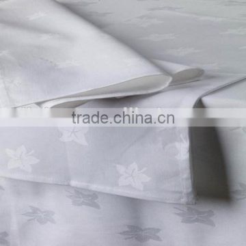 Cotton or cotton blended jacquard floral maple leaf banquet table cloth napkin