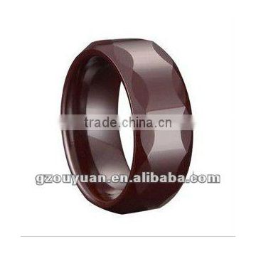 Oversized unique design brown Ceramic ring/ 2012 hot sell design ring