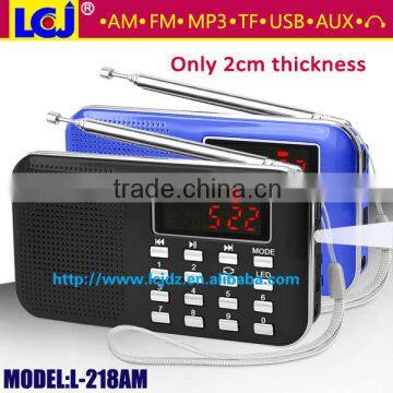 L-218AM portable mini MP3 player FM AM radio speaker