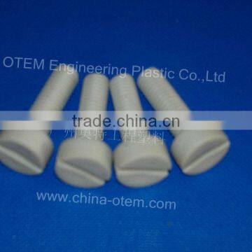 PEEK engineering plastic slotted fillister screw