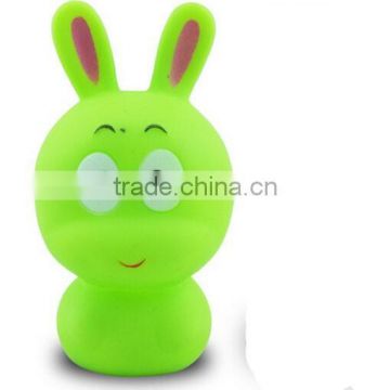 Custom long ears green plastic rabbit toys wholesale