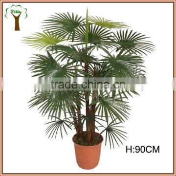 Mini artificial fan palm tree