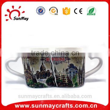 Wholesale custom high quality Spain Barcelona souvenir ceramic cup for sale
