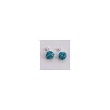 shamballa earring silver jewelry #13