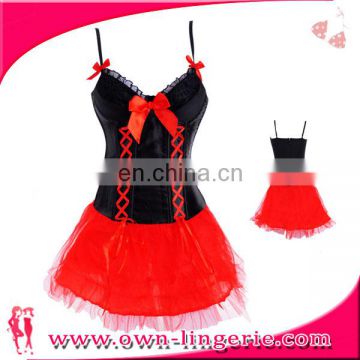 Charming Tube Top Attractive Woman Sexy Costume Corset Dress