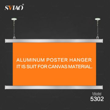 Wholesale Aluminium Poster Hanger With Clip For Christmas Decoration Hanging On Ceiling And Wall