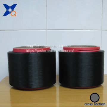 black  carbon inside conductive nylon fiber filaments 40D/3F for Anti-Static yarn/ESD fabric/dust-free plant gloves-XTAA250