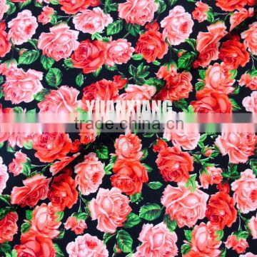 90%polyester10%cotton in floral printing fabric for dress