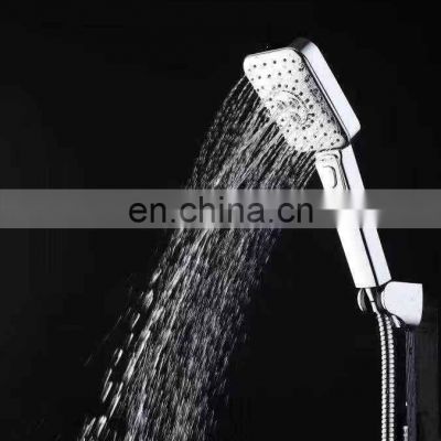High Pressure Hand Held 7 Function Shower Wall Mount Bracket With Hose Outlet For Showerhead