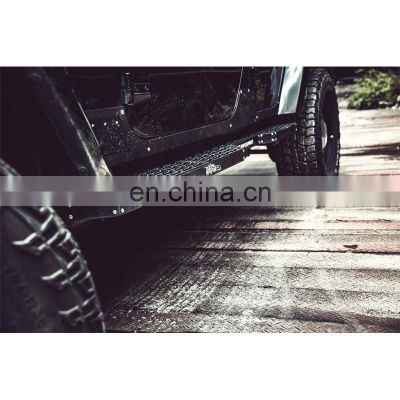 CNC Aluminum Side Step Bar for Jeep Wrangler JK 2007+ Accessories 4X4 Running Board with Rescue board
