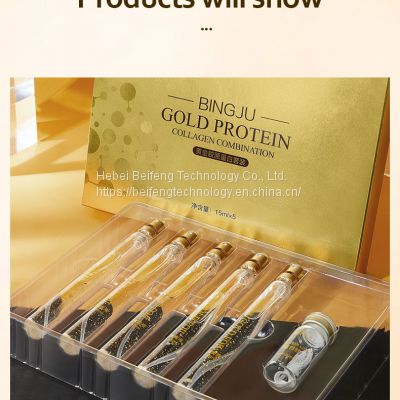 No Needle Facial Collagen Thread Lift Absorbable Gold Carved Silk Protein Peptide Line Set Skin Care