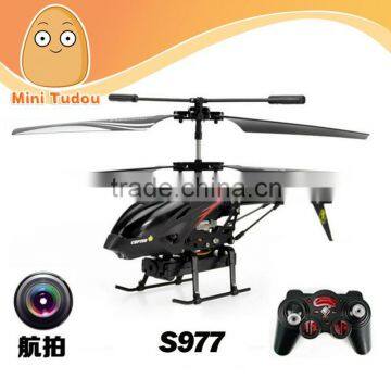 WL S977 3.5 CH Radio remote Control Metal Gyro rc Helicopter With Camera