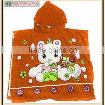 100% cotton hooded towel with animal pattern design,Hooded Beach Towel hooded towel