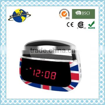 UK Flag Best Price Big LED Portable Clock Radio