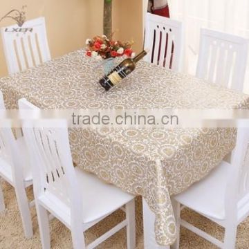 black&gold color flower laminated table cloth,pvc rolls in good package