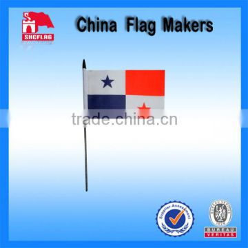 Customized Panama Plastic Stick Flags For Promotional