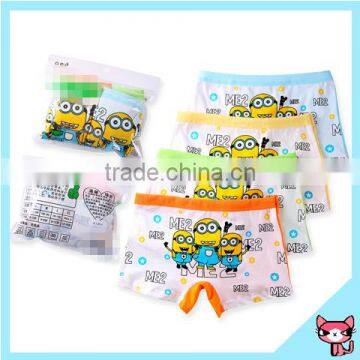 Hot Yellow Cartoon Image Child Boxer Underwear