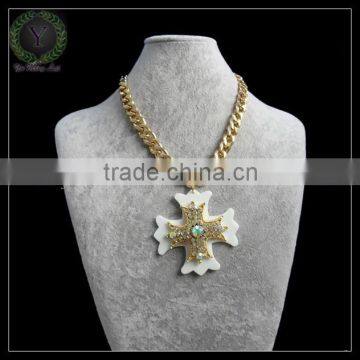 hot sale handmade charm necklace, big cross necklace