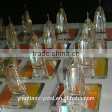 Top quality crystal tower model crystal craft (CB-10024)