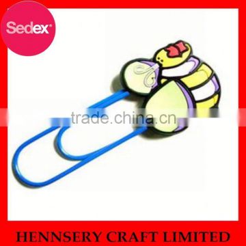 Cute cartoon silicone animal customized coated paper clips