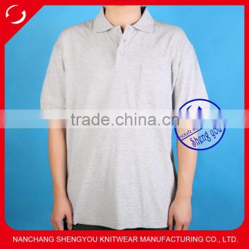 Custom mens polo shirt with epaulet and pockets