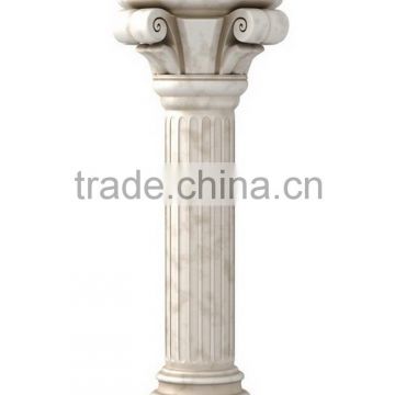 Quality popular crazy selling natural fluted marble stone pillars