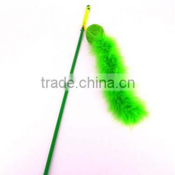 green ball&feather cat swing toys with sticker toy wholesale cat toys