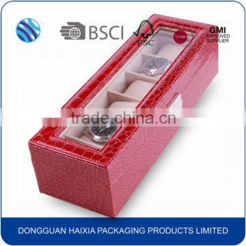 Factory price wholesle long watch display box with cushion