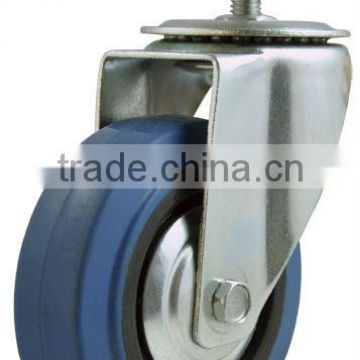 screw elastic rubber caster,blue caster,caster manufacturer