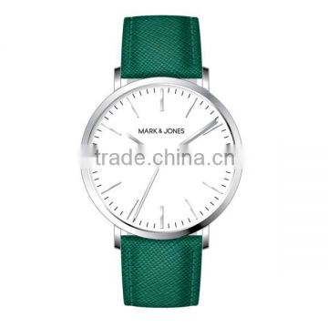 Gold plating Colorful wrist band high end men watches for wholesale