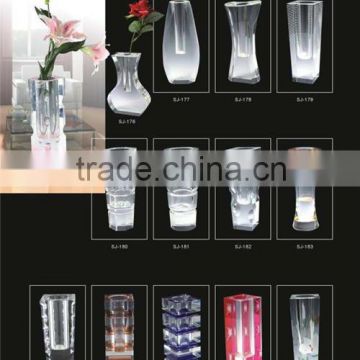 glass bottle home decorate crystal glass vases for flower arrangement                        
                                                Quality Choice