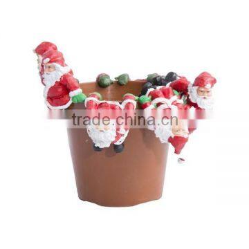 Hanging Santa flowerpot figurine home decoration