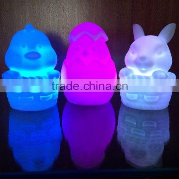 led funny color changing easter decoration lamp