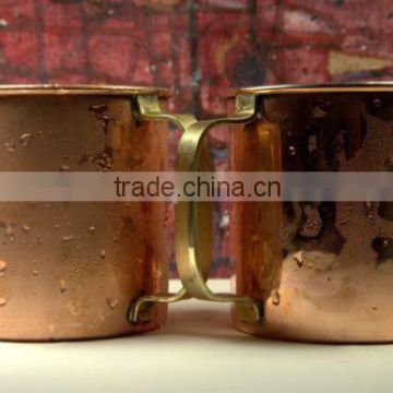 Copper Mug, Moscow Mule Copper Mugs, Solid Copper Hammered Ginger Beer Mug, High Quality Solid Copper Bar Mug , Solid Copper mug