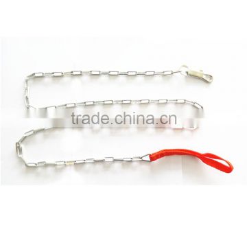 Dog Chain with Swivel nylon handle,Outdoor Pet Chain with Square link