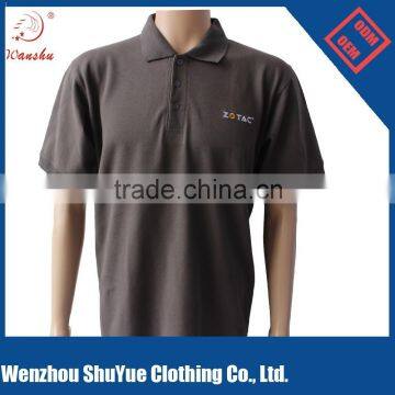 Free sample promotional brown golf polo shirt men