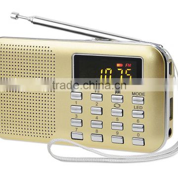 Super strong radio effect compact mini speaker with flashlight