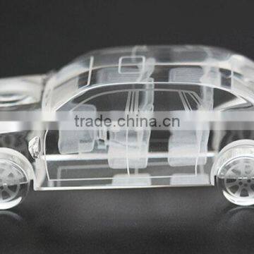 Pujiang county 3d gift item crystal small car model