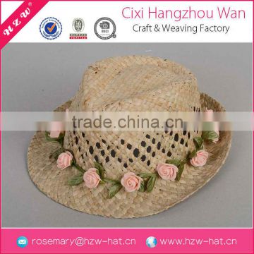 wholesale china products girl's lace straw hat