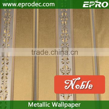 classic pattern metallic golden wallpaper